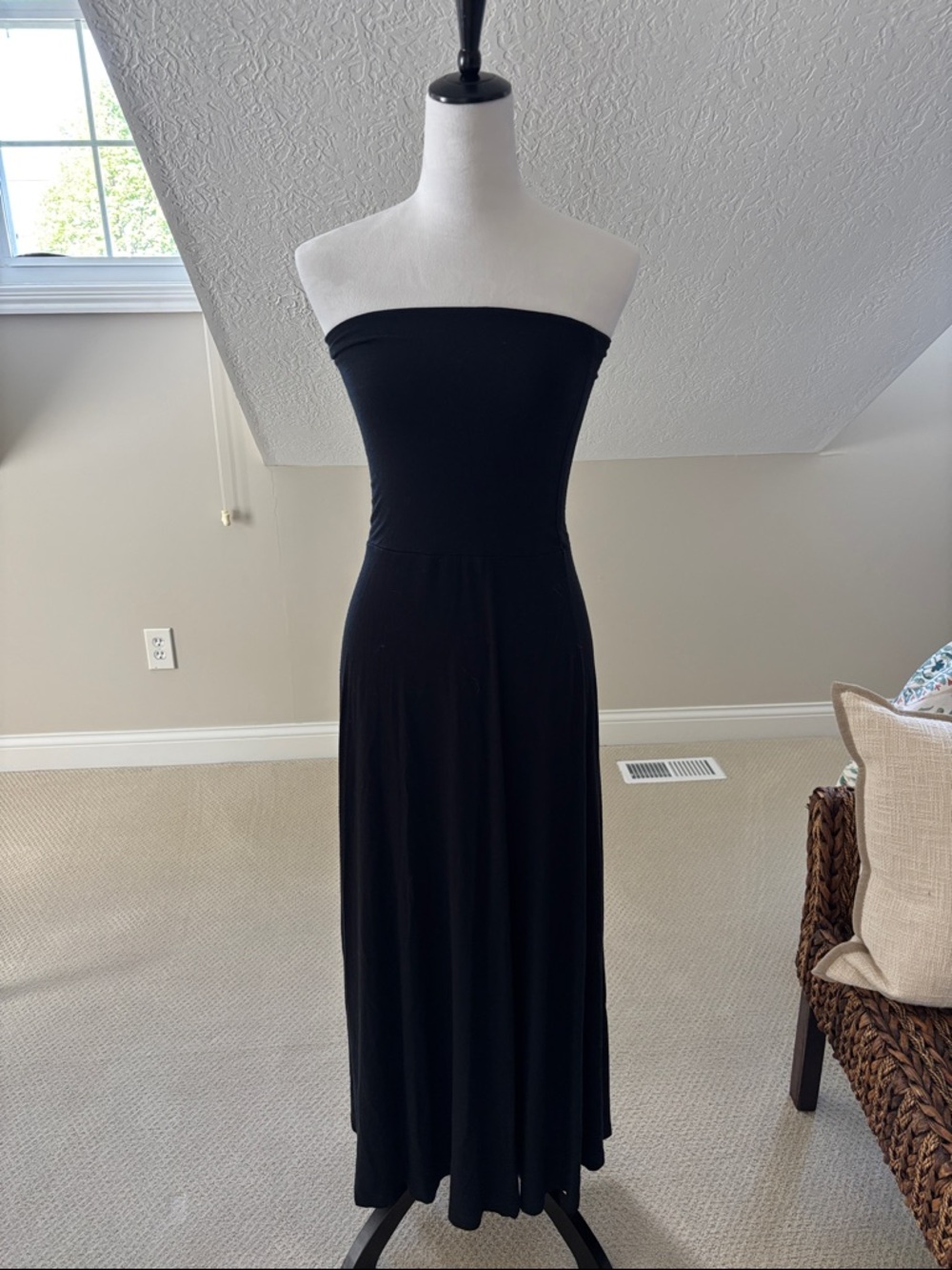 GAP Black Strapless Maxi Dress